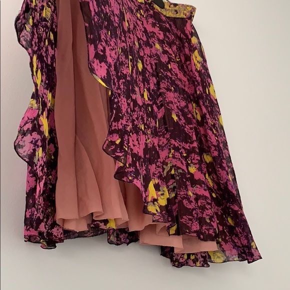 Cacharel dahlia/yellow pleated skirt - Picture 2 of 5